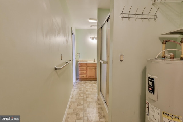 3 Dusty Rd, Easton, PA 18045 - interior space with visible vents and electric water heater