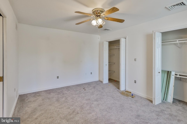 3 Dusty Rd, Easton, PA 18045 - unfurnished bedroom featuring carpet floors, baseboards, two closets, and visible vents