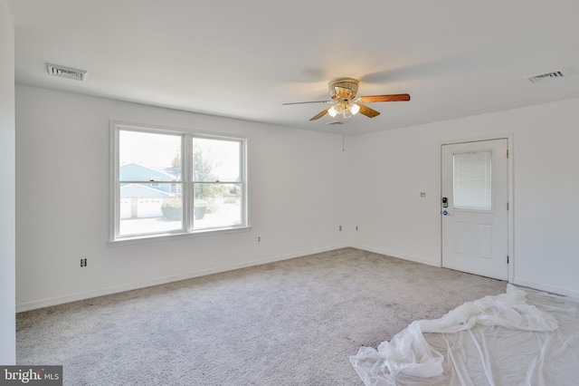 3 Dusty Rd, Easton, PA 18045 - carpeted empty room featuring ceiling fan, visible vents, and baseboards