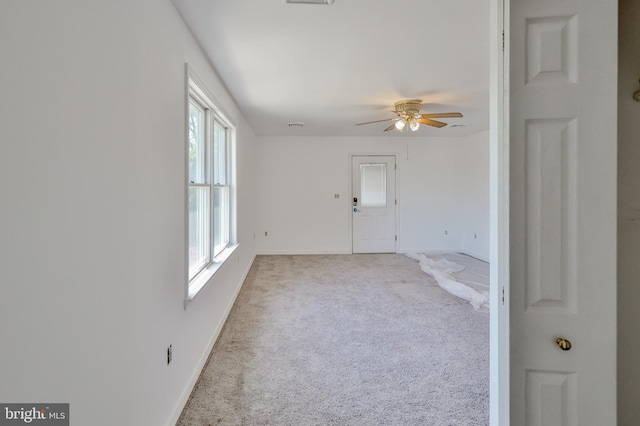 3 Dusty Rd, Easton, PA 18045 - unfurnished room with baseboards, ceiling fan, carpet, and visible vents