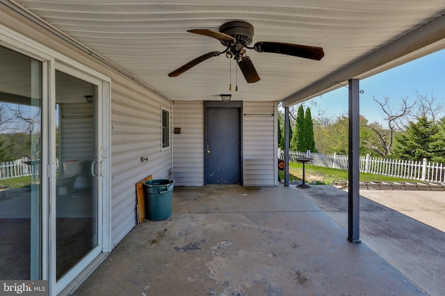 3 Dusty Rd, Easton, PA 18045 - view of patio with fence and a ceiling fan