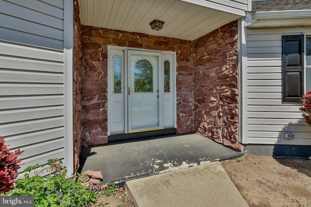 3 Dusty Rd, Easton, PA 18045 - doorway to property featuring brick siding