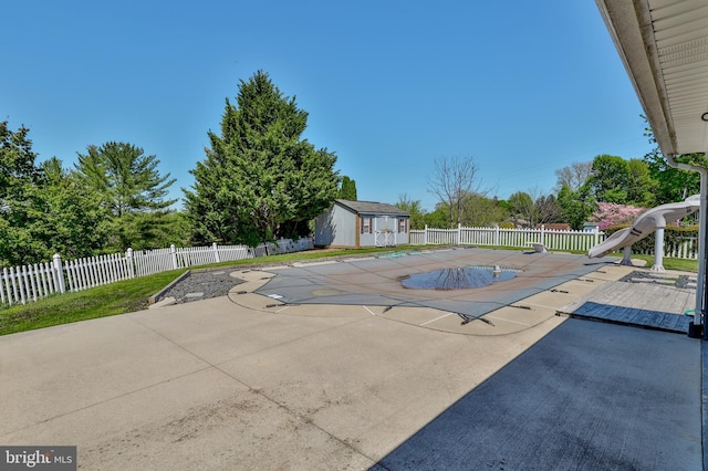 3 Dusty Rd, Easton, PA 18045 - view of pool featuring fence, a water slide, and a patio area