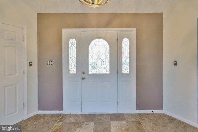 3 Dusty Rd, Easton, PA 18045 - entryway with baseboards and light carpet
