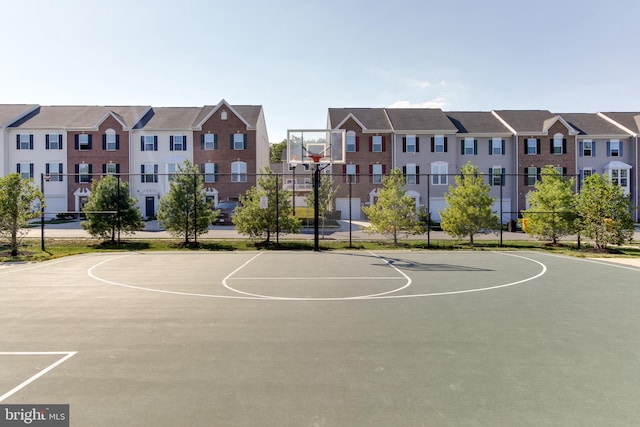 view of sport court with fence and community basketball court
