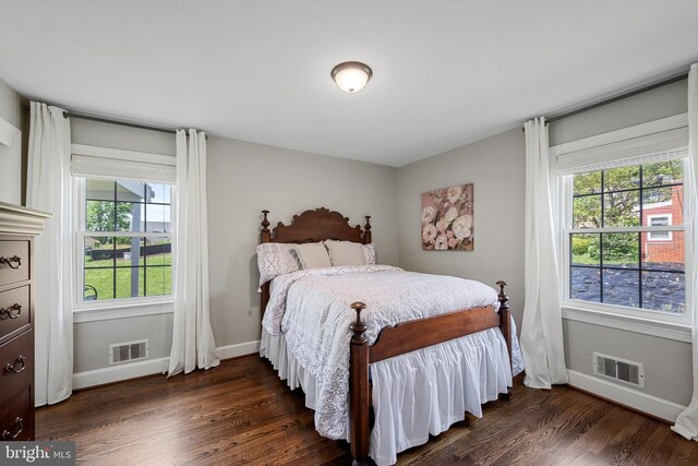 435 Mosby St, Winchester, VA 22601 - bedroom featuring multiple windows, dark wood-type flooring, and baseboards