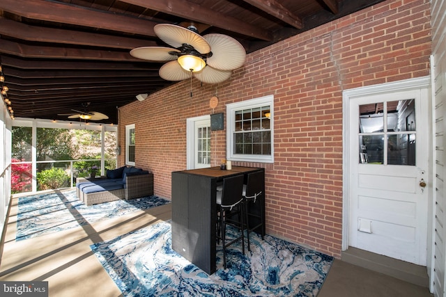 3004 Joshua Rd, Lafayette Hill, PA 19444 - wooden terrace featuring ceiling fan and outdoor dining space