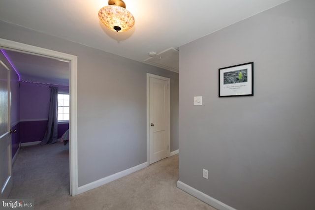 3004 Joshua Rd, Lafayette Hill, PA 19444 - hallway featuring carpet floors, baseboards, and attic access