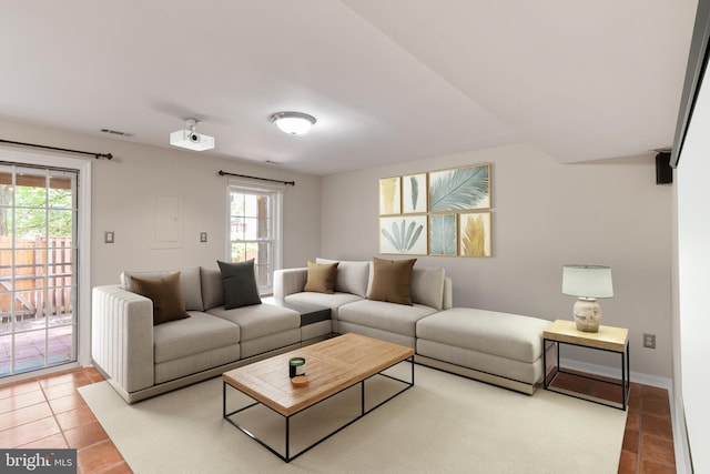 5811 Summerlake Way, Centreville, VA 20120 - living room featuring a wealth of natural light, tile patterned flooring, and visible vents