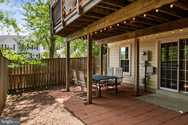 5811 Summerlake Way, Centreville, VA 20120 - view of patio / terrace featuring a fenced backyard and outdoor dining area