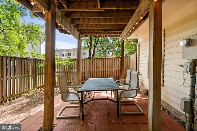 5811 Summerlake Way, Centreville, VA 20120 - view of patio with a fenced backyard and outdoor dining space