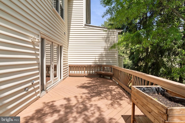 5811 Summerlake Way, Centreville, VA 20120 - wooden deck featuring french doors