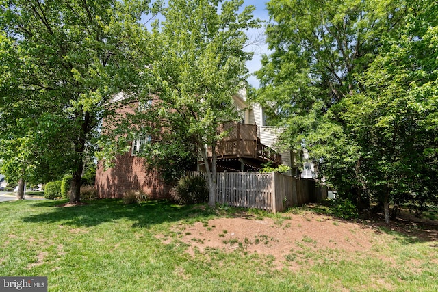 5811 Summerlake Way, Centreville, VA 20120 - view of yard featuring fence and a deck