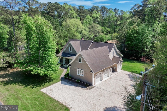 view from above of property