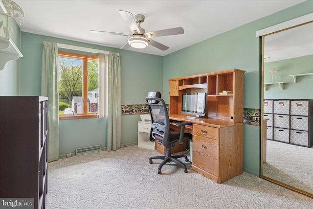 315 Waverly Rd, Southampton, PA 18966 - home office with carpet flooring and ceiling fan