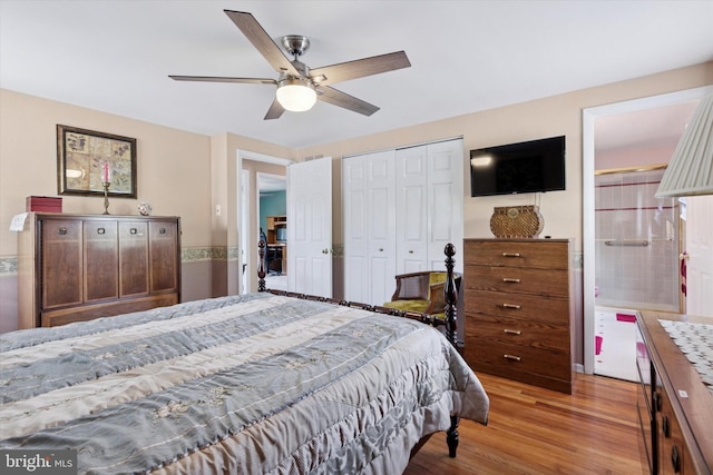 315 Waverly Rd, Southampton, PA 18966 - bedroom featuring wood finished floors, a closet, and ceiling fan