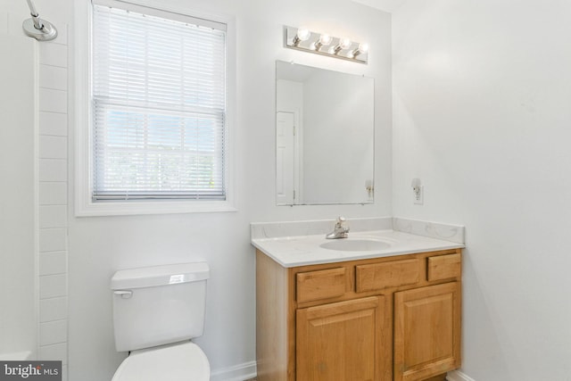 40461 Old Breton Beach Rd, Leonardtown, MD 20650 - full bathroom featuring toilet, vanity, and baseboards