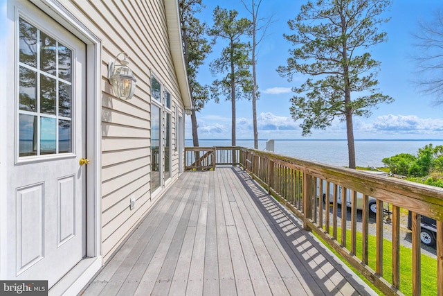 40461 Old Breton Beach Rd, Leonardtown, MD 20650 - deck featuring a water view