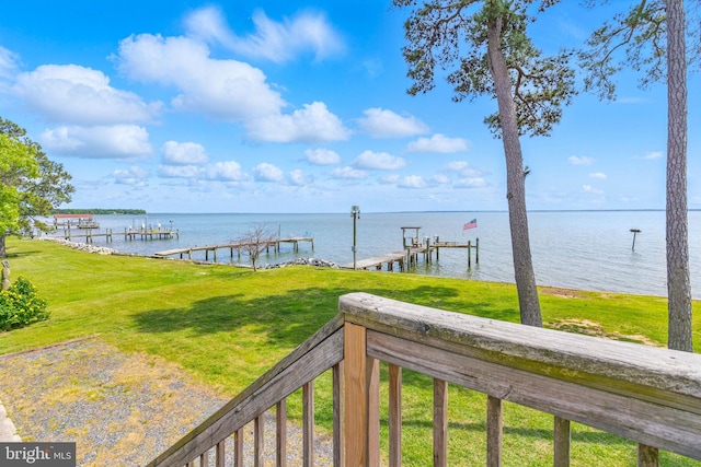 40461 Old Breton Beach Rd, Leonardtown, MD 20650 - dock with a lawn and a water view