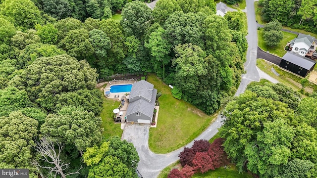 75 NW Dr, Huntingtown, MD 20639 - bird's eye view of a pool area