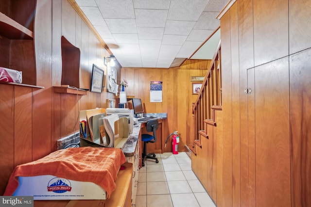 5506 39th Ave, Hyattsville, MD 20781 - office with wooden walls and tile patterned floors