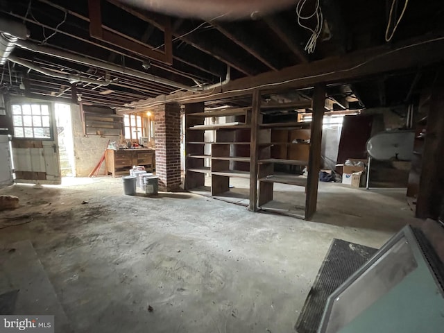 view of basement