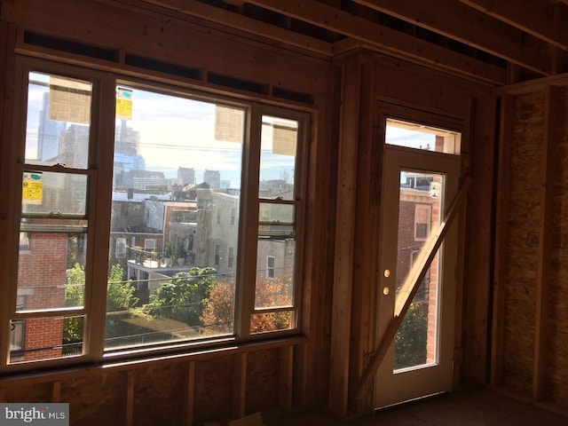 doorway to outside with plenty of natural light