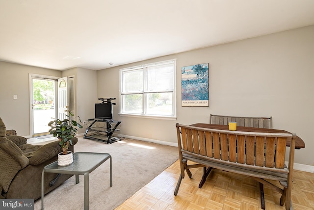 living room with baseboards