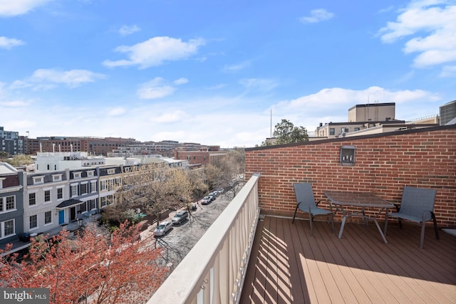 balcony with a view of city