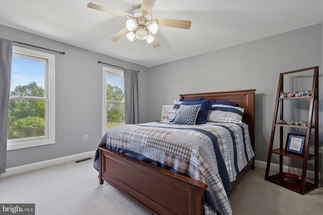 1 Arbor Lea Cir, Doylestown, PA 18901 - bedroom featuring light colored carpet, baseboards, and a ceiling fan