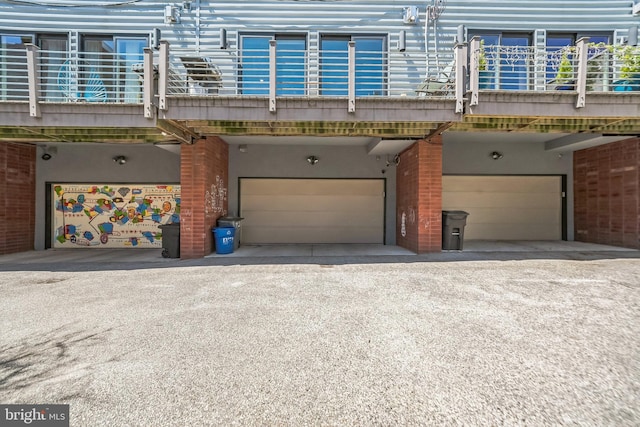 exterior space with a garage and driveway
