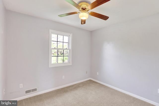 661 Hartman Ave, Hanover, PA 17331 - carpeted spare room with baseboards, visible vents, and a ceiling fan