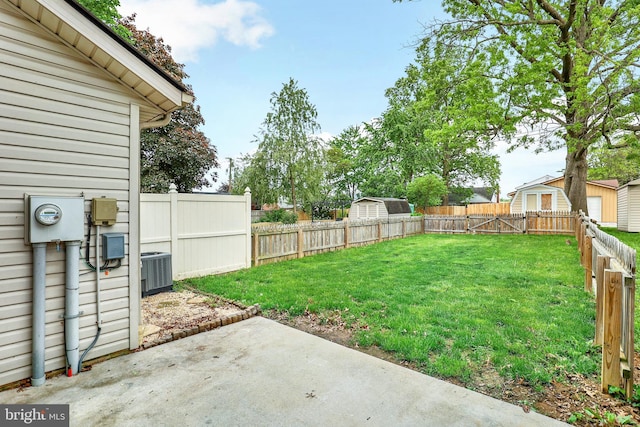 661 Hartman Ave, Hanover, PA 17331 - view of yard with central AC unit, a patio, and a fenced backyard