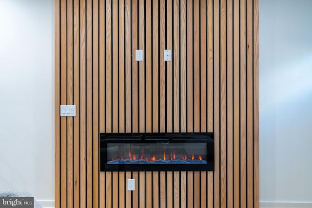 2074 E Birch St, Philadelphia, PA 19134 - room details featuring a glass covered fireplace