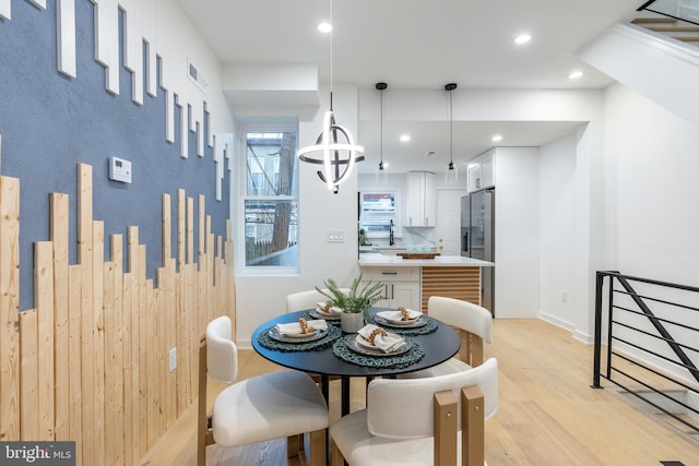 2074 E Birch St, Philadelphia, PA 19134 - dining space with recessed lighting, baseboards, and light wood-type flooring