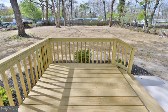wooden deck with fence