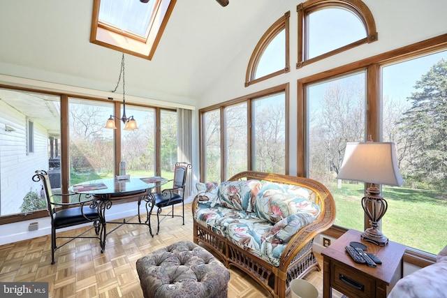 2042 Baltimore Pike, East Berlin, PA 17316 - sunroom / solarium with high vaulted ceiling and a skylight