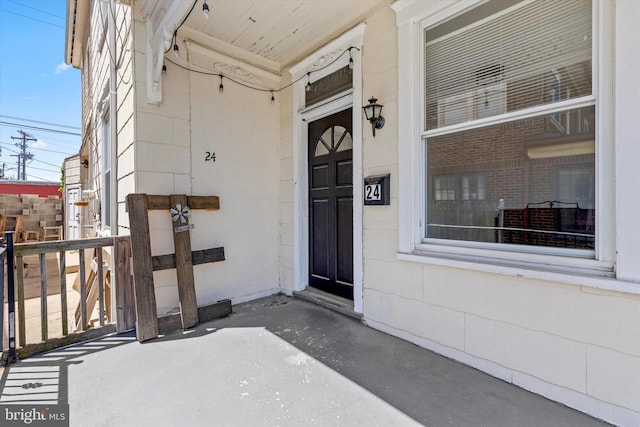 view of doorway to property
