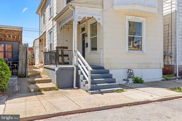 view of exterior entry