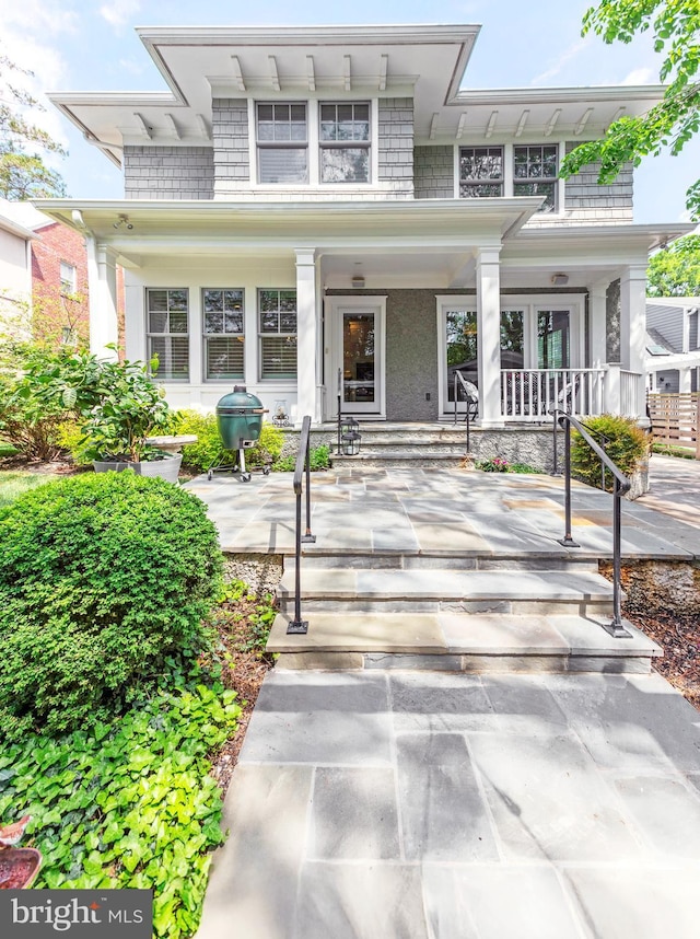4416 Stanford St, Chevy Chase, MD 20815 - view of front of property featuring covered porch