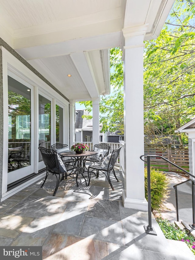 4416 Stanford St, Chevy Chase, MD 20815 - view of patio featuring fence and outdoor dining space