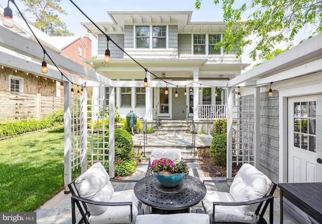4416 Stanford St, Chevy Chase, MD 20815 - back of house featuring a patio, fence, and a yard