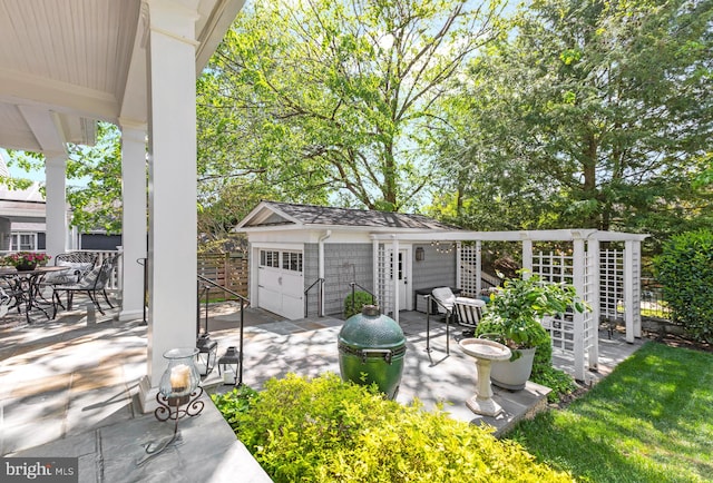4416 Stanford St, Chevy Chase, MD 20815 - view of patio / terrace featuring an outdoor structure