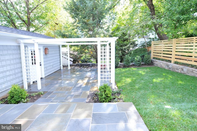4416 Stanford St, Chevy Chase, MD 20815 - view of yard featuring fence and a patio area
