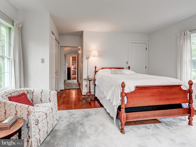 bedroom featuring wood finished floors