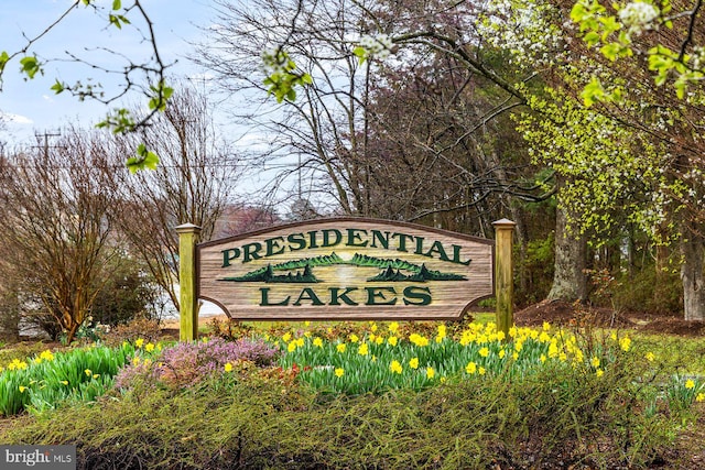 view of community sign
