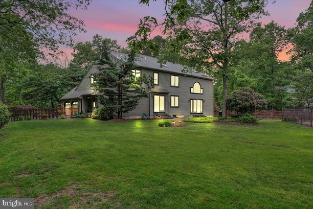 8 Winchester Ct, Tabernacle, NJ 08088 - back of property at dusk featuring entry steps