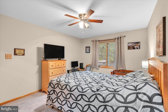 8 Winchester Ct, Tabernacle, NJ 08088 - bedroom featuring carpet floors, baseboards, and a ceiling fan