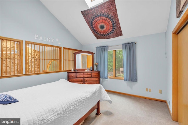 8 Winchester Ct, Tabernacle, NJ 08088 - bedroom featuring carpet, baseboards, and high vaulted ceiling