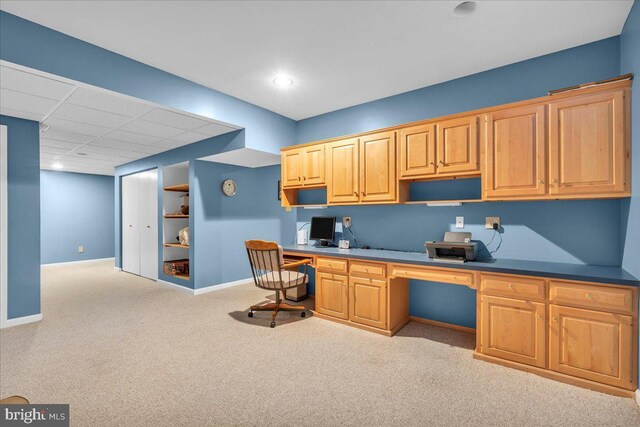 8 Winchester Ct, Tabernacle, NJ 08088 - office space with built in desk, carpet floors, baseboards, and built in features